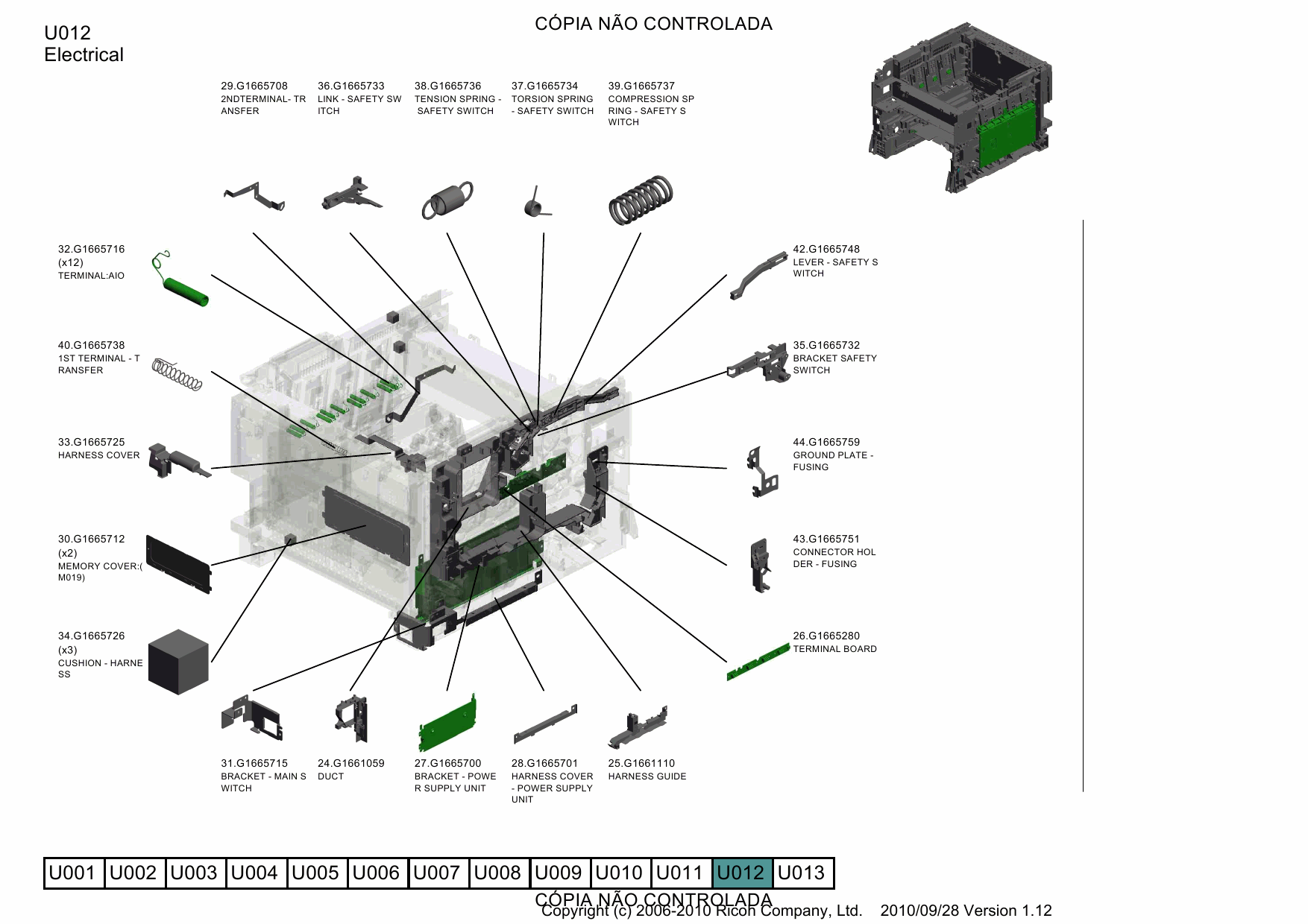 RICOH Aficio SP-C231SF C232SF M018 M019 Parts Catalog-5